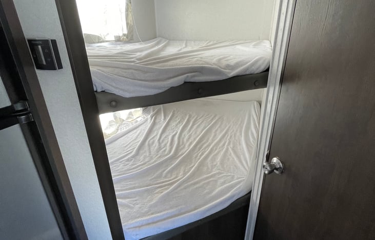 Full sized bunks for extra sleeping, or storage