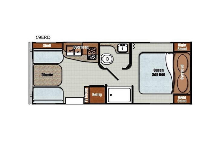 Representative floor plan provided by a trusted RVshare partner.