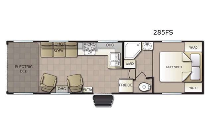 Representative floor plan provided by a trusted RVshare partner.