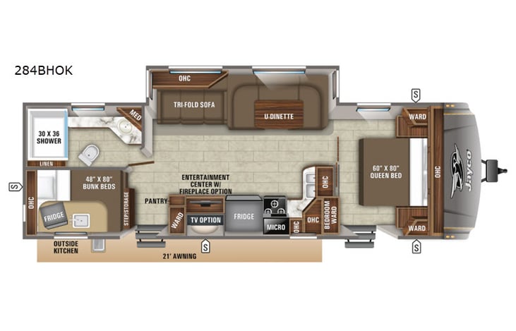 Representative floor plan provided by a trusted RVshare partner.