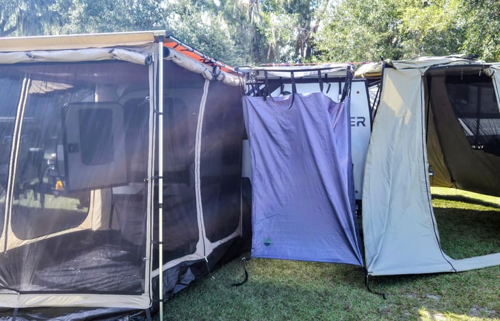 Add on screen room to arb awning . Shower room included then there is the panels for the 270 awning which are an add on