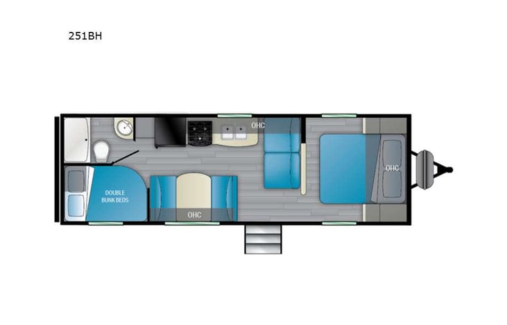 Representative floor plan provided by a trusted RVshare partner.