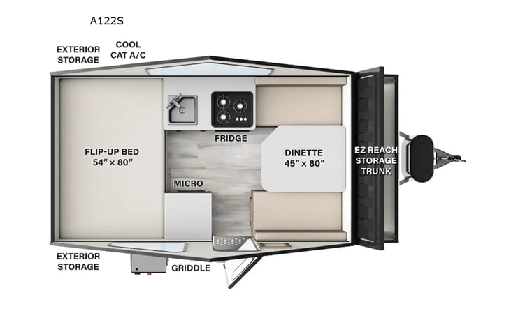 Representative floor plan provided by a trusted RVshare partner.