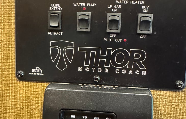 Control panel for heat an AC