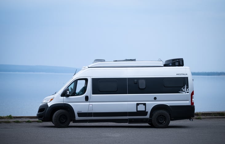 Next to Yellowstone Lake