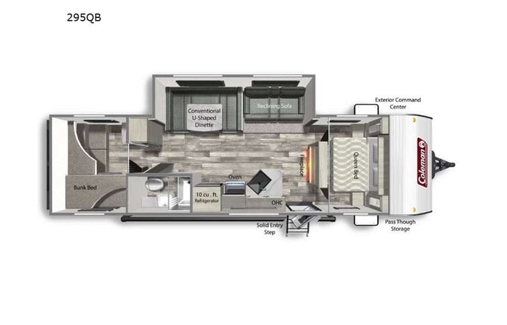 Representative floor plan provided by a trusted RVshare partner.