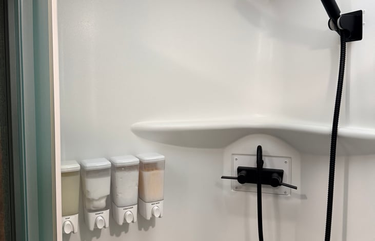 Spa quality soaps and shampoo.