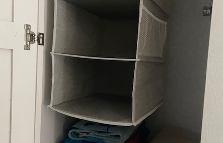 Linen closet with plenty of space