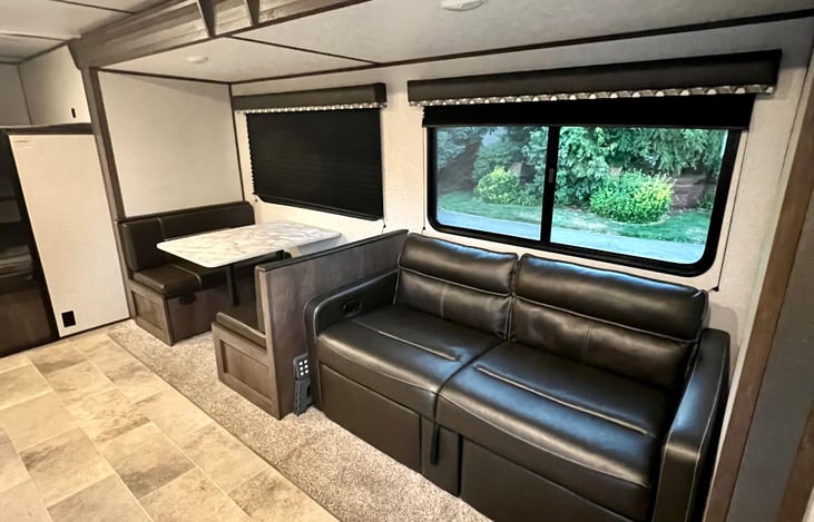 Couch converts to small bed