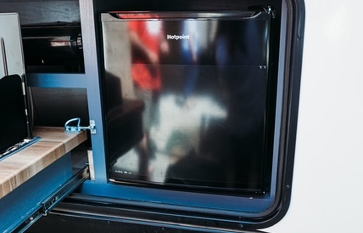 Outdoor fridge - this is where the black stone griddle is also kept