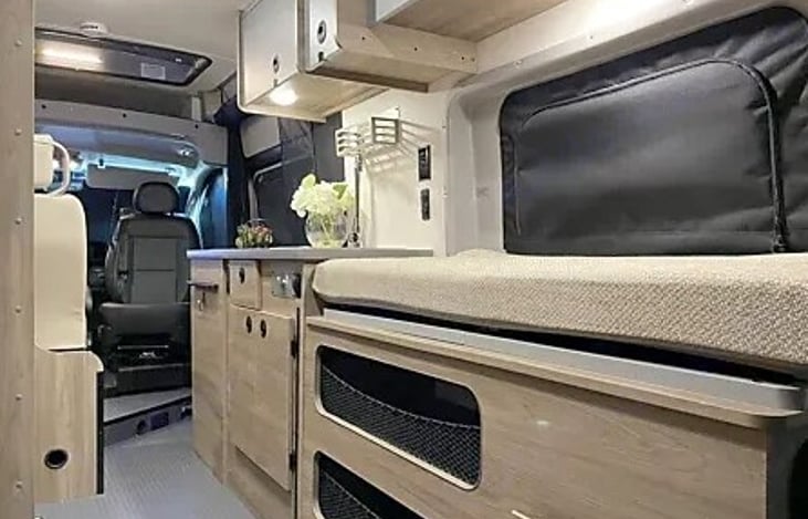 View with Murphy Bed in UPRIGHT and locked in position.