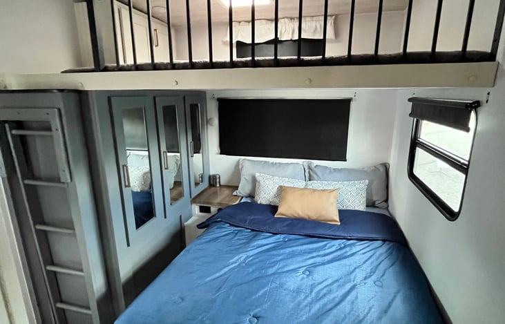 Bedroom 2 and Upper Bunk  (Both are Double/Full Beds)