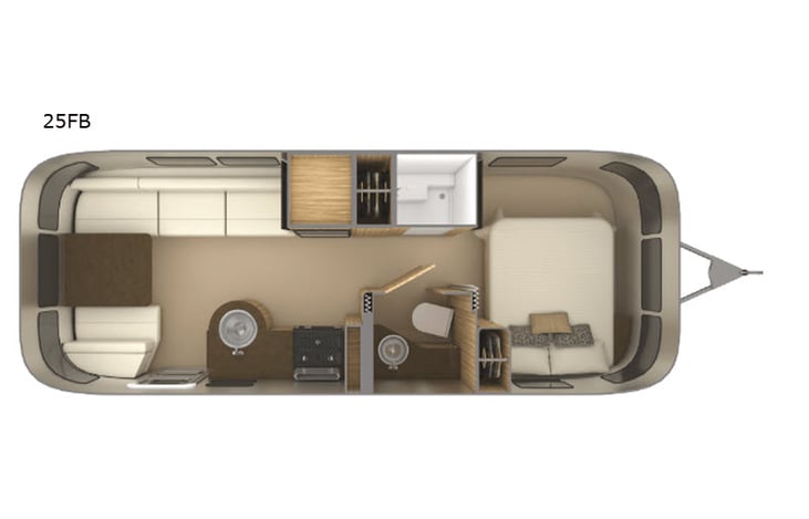 Representative floor plan provided by a trusted RVshare partner.