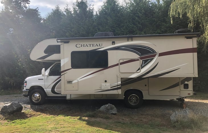 Single full slide. Makes living space feel larger inside.