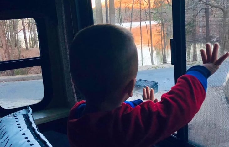 Looking out at Stone Mountain in Stone Mountain, GA.