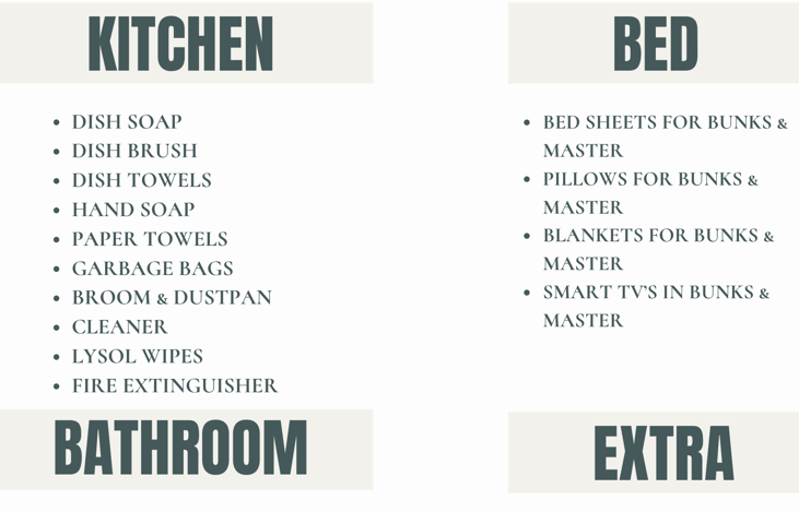 What's Included with your Rental