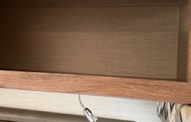 Storage space above the bed