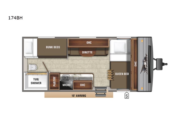 Representative floor plan provided by a trusted RVshare partner.