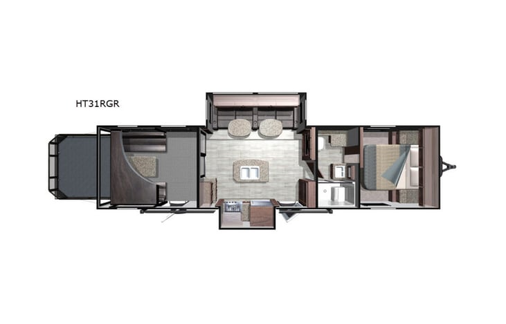 Representative floor plan provided by a trusted RVshare partner.