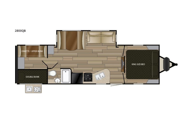 Representative floor plan provided by a trusted RVshare partner.