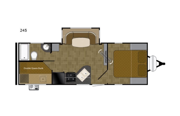 Representative floor plan provided by a trusted RVshare partner.