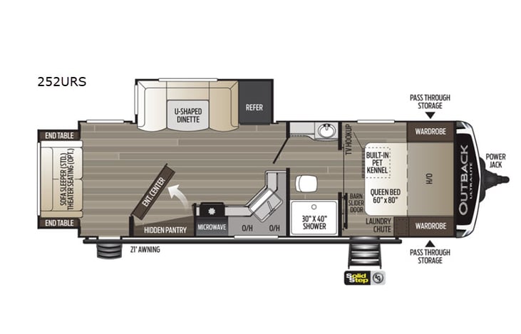 Representative floor plan provided by a trusted RVshare partner.