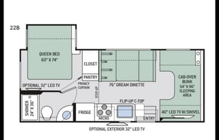 2018 Thor Motor Coach Four Winds 22B