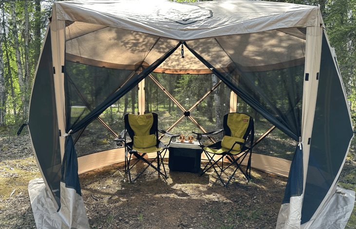 Gazebo pictured is available for rent