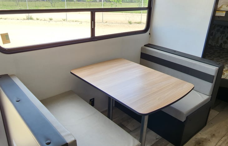 Dining area with an amazing view.