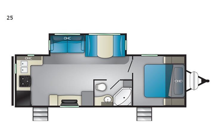 Representative floor plan provided by a trusted RVshare partner.