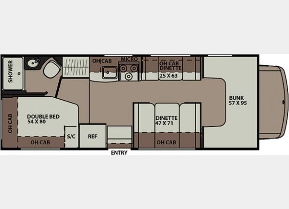 Class C Motor Home rentals in Chatsworth