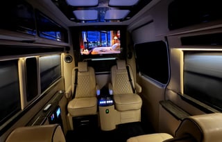 Luxury Mercedes Coach | Massage Chairs & Bathroom
