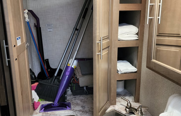 Cleaning supplies\equipment and extra towels if needed.