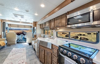 Luxury 2021 Coachmen Mirada Can Sleep up to 7 adults or 8 with kids.