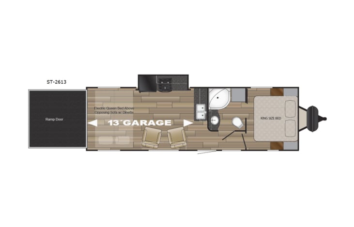 Representative floor plan provided by a trusted RVshare partner.