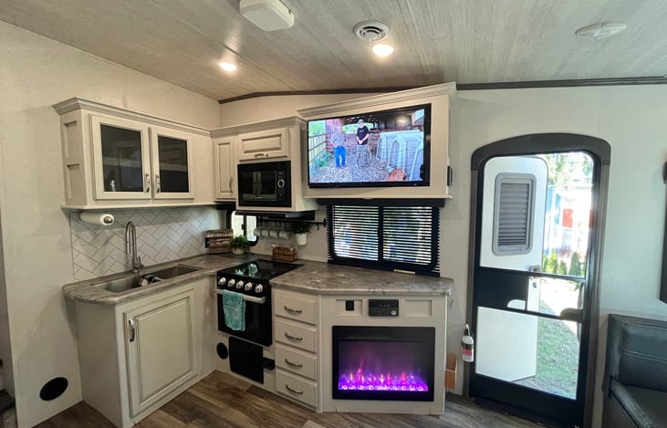Interior view of kitchen area