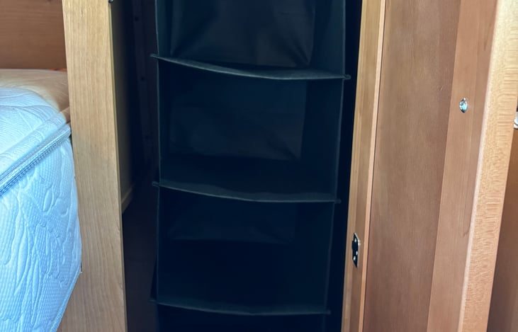 1 closet with hanging storage or take down and use the hanging rod