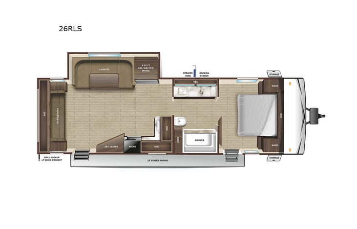 Representative floor plan provided by a trusted RVshare partner.