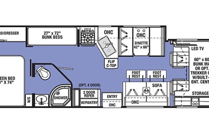 This image shows the RV's floor layout.