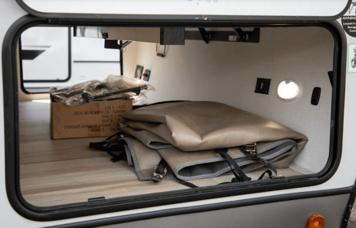 roomy pass through storage