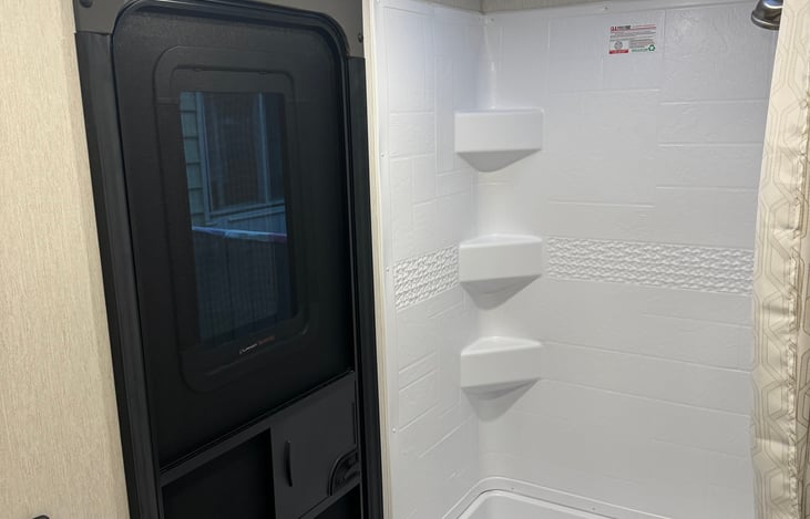 Bathroom with its own entry door