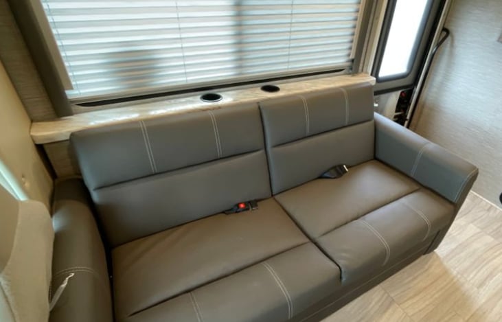 Couch folds for additional sleeping area