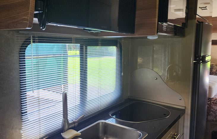 Enjoy the view while preparing a meal!