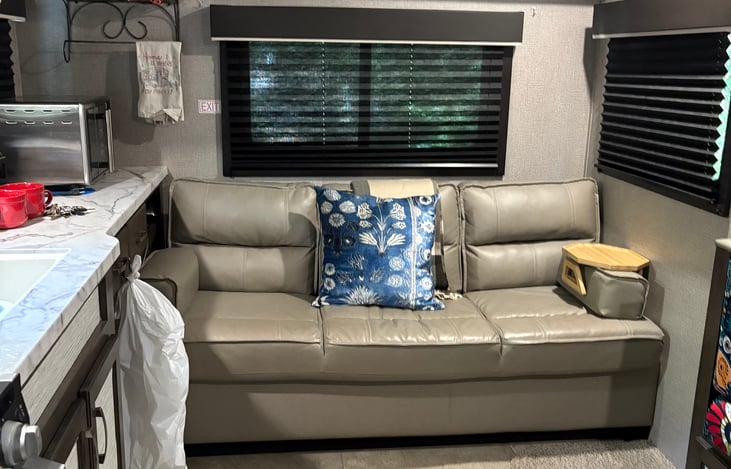 Couch that folds out to a bed.