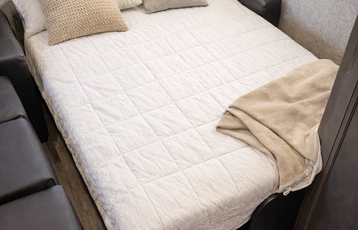 Couch folds into a bed