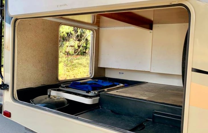 Underneath large stroage