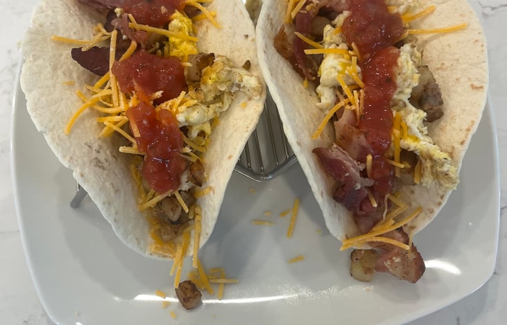 Breakfast tacos on the Blackstone!
