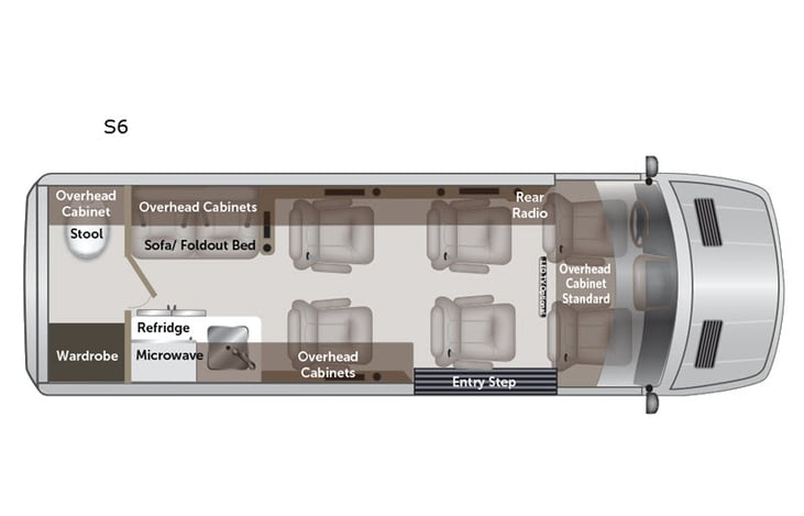 Representative floor plan provided by a trusted RVshare partner.