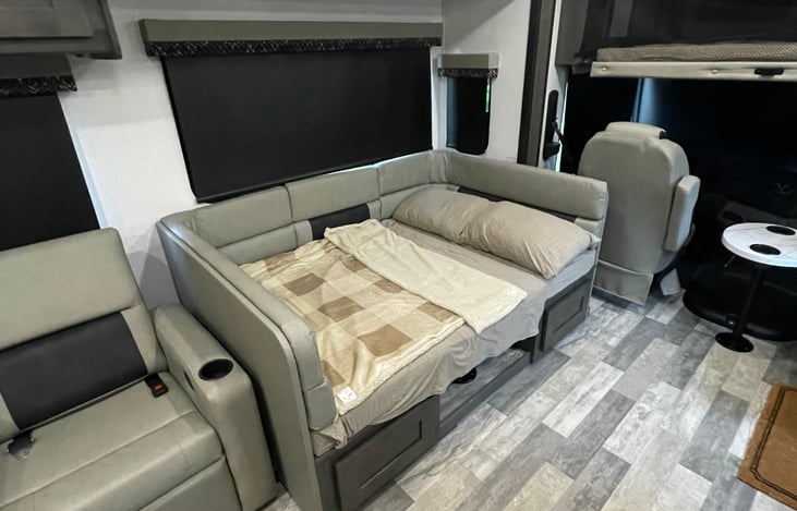 Dinette Booth converted to Bed