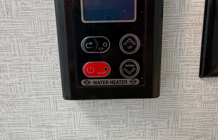 No need to adjust the temp with both hot and cold knobs. Set to the hottest temp you want, turn on hot water, and voila